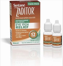 Systane Zaditor Eye Itch Relief Drops TWIN PACK 2x0.17fl.oz  EXP 2027 