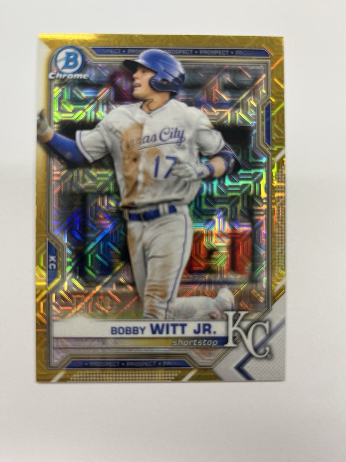 2021 Bowman Chrome Prospects Bobby Witt Jr. #BCP-1 Gold Refractor /50 (RC) MOJO!