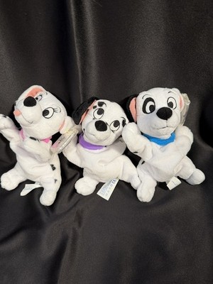 Disney 101 Dalmatians Plush Dog Set of 3 Star Bean Pepper, Penny And Patch