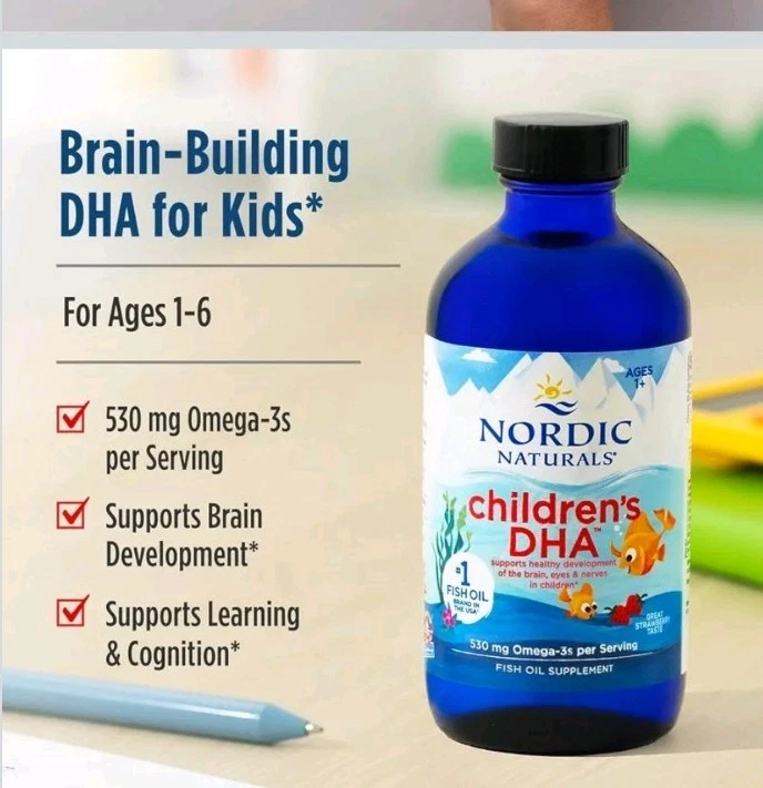 Nordic Naturals Children's DHA Liquid - Orange Flavored Kids Fish Oil, 8 Oz - Image 3 of 4