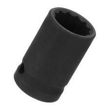 12-Point Impact Socket 1/2 Inch Drive 16mm Metric Cr-V Shallow for Auto Repair