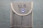 US Military Issue WW2 M1 Carbine Ammo Magazine Stock Belt Pouch OD Canvas J36