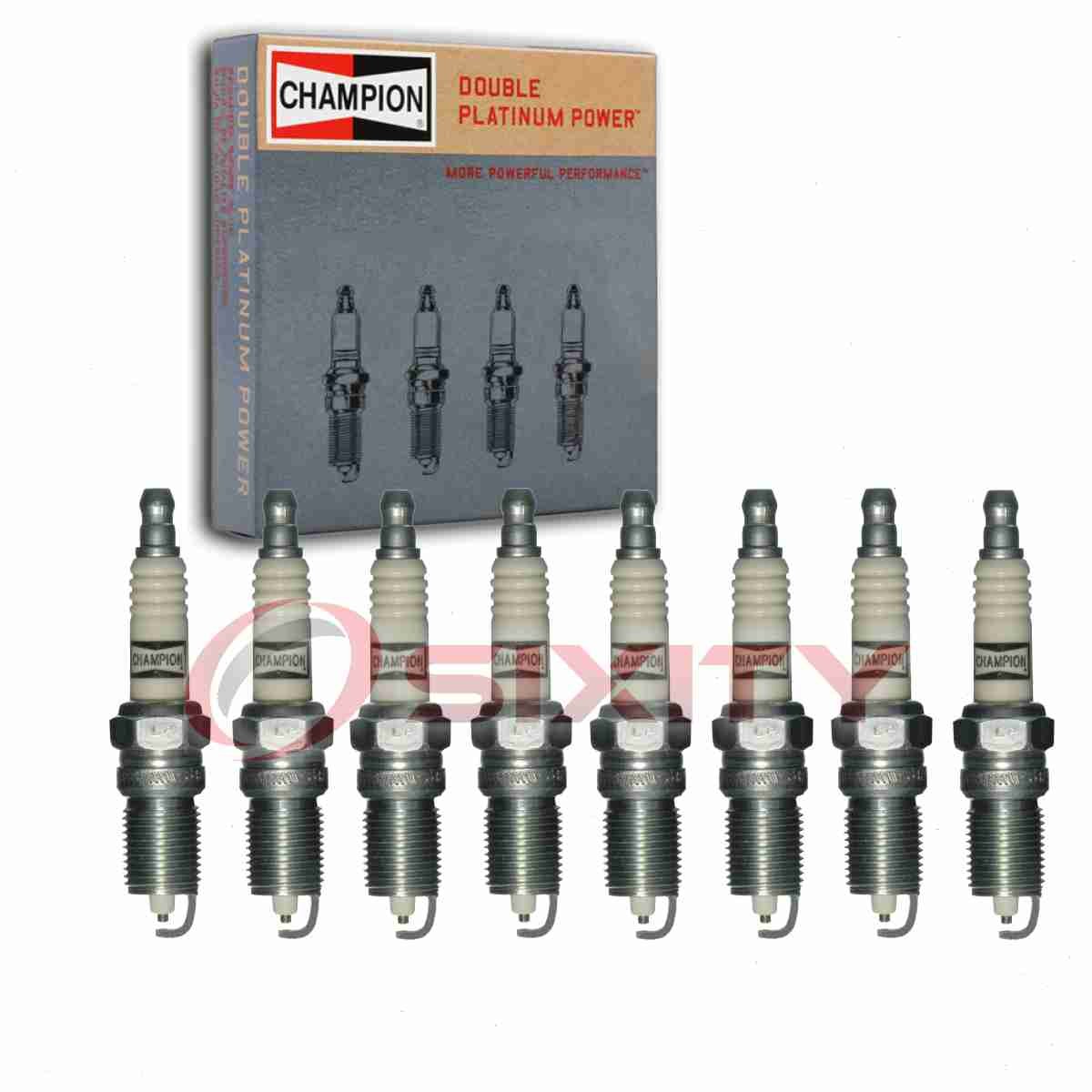 8 pc Champion Double Platinum Spark Plugs for 2005-2008 Pontiac Grand Prix yh