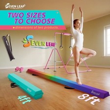 Seven Leap 6ft/8ft Folding Gymnastics Balance Beam Kids Non-Slip Open Box R07