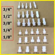 Plastic Straight Male Thread Hose Joiner Barbed Connector Fitting Air Water Pipe