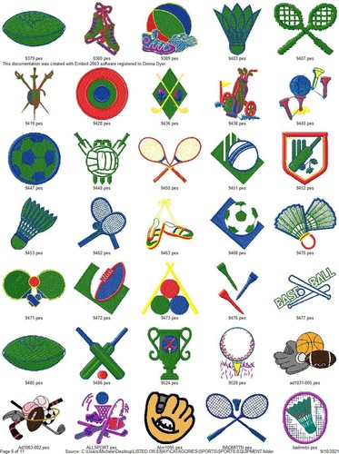377 EQUIPO DEPORTIVO COLECCIÓN MÁQUINA BORDAR DISEÑOS PES USB - Imagen 6 de 11