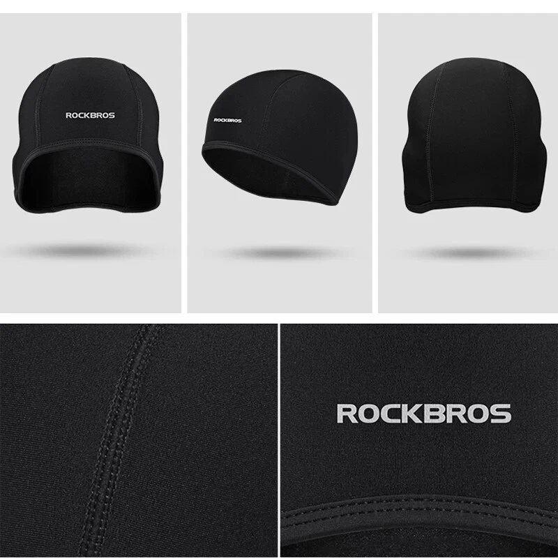 ROCKBROS Hombres y Mujeres Invierno Casco Térmico Sombrero Casco Forro Gorra A Prueba de Viento Foto 2 de 4