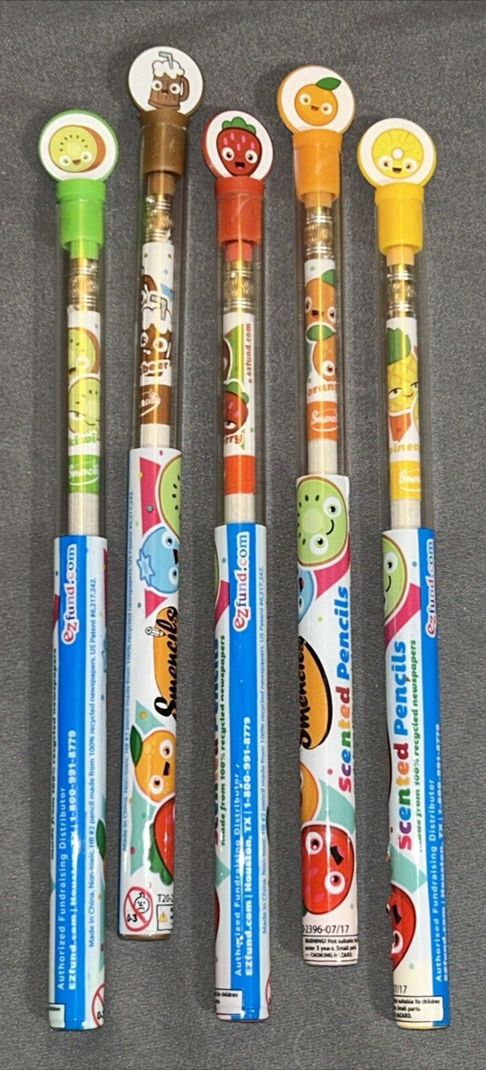 5 SMENCILS SCENTED PENCILS Kiwi Root Beer Strawberry Orange