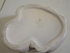 Vintage ceramic planter pudgy  thoughtful dog orange eyes gray  white ears — photo 6