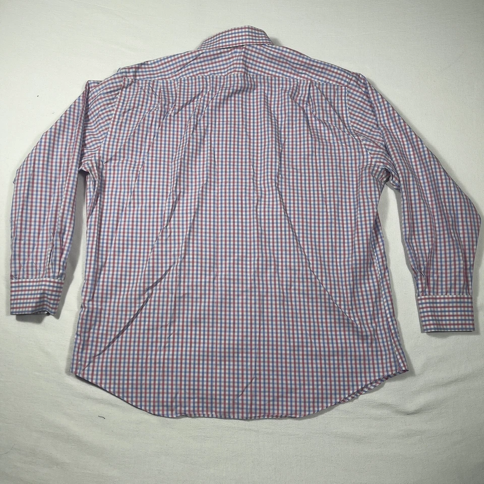 Camisa de vestir Peter Millar Nanoluxe para hombre 18 cuadros largos de fácil cuidado Foto 3 de 4
