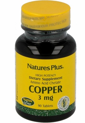 Natures Plus Copper 3 mg- 4x 90 Tabletten (35,30 EUR/100 g)
