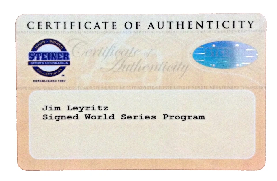 JIM LEYRITZ ~SIGNED! 1999 WORLD SERIES PROGRAM~ W/ Derek Jeter's "Blessed" Story - Image 2 of 4