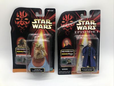 Lot of 2 Star Wars Episode I TPM Collection 2 Yoda & Senator Palpatine Cam Droid