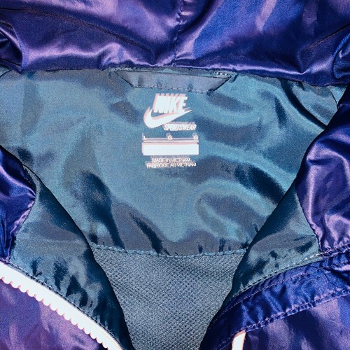 Raro Vintage Nike Cortavientos Chaqueta Azul Verde Nylon Glanz Suave L - Imagen 7 de 8