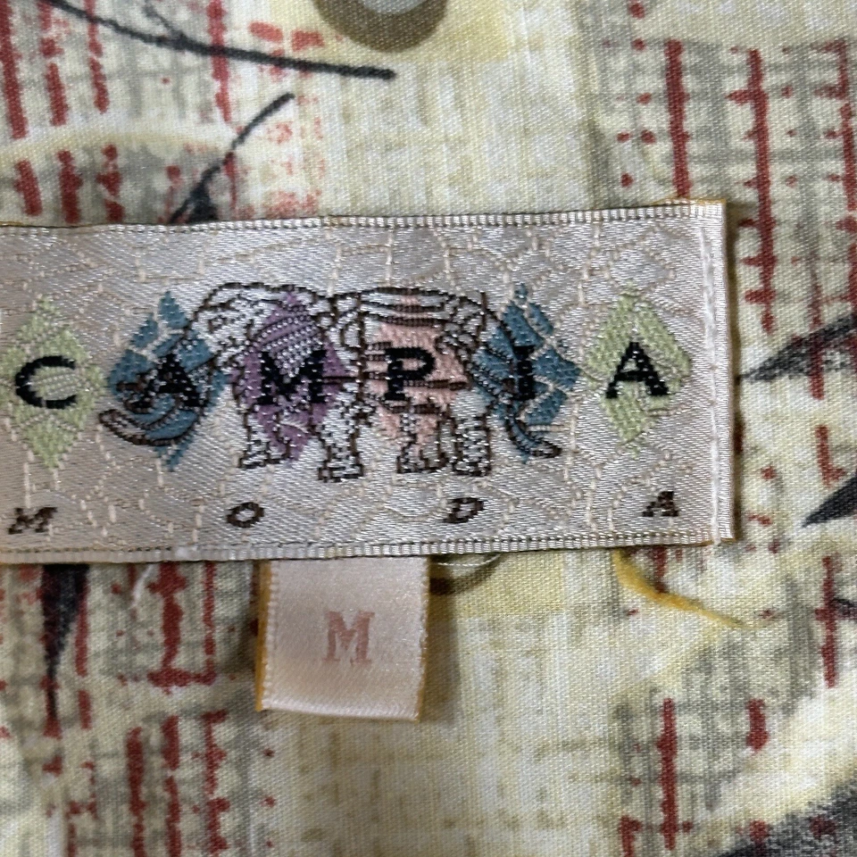 Campia Moda Mens Hawaiian Tropical Shirt M Pocket Button Up Beach Vacation Aloha - Image 3 of 4