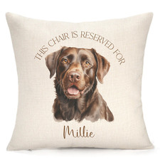 Personalised Labrador Cushion,  Yellow, Chocolate or Black Lab, Dog Lover Gift