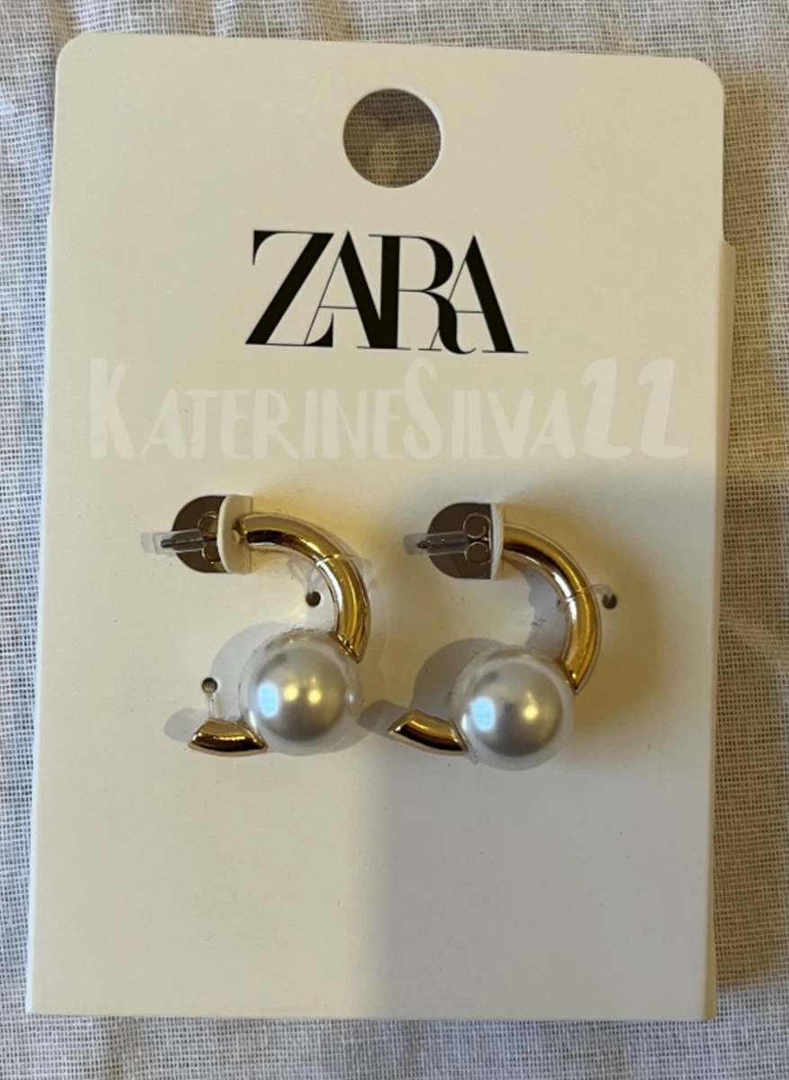 Zara pearl earrings sale