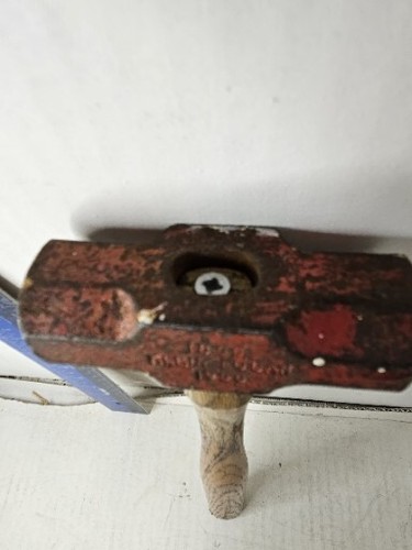 Antique Klein & Logan 1856 1956 Hammer 12 Inch Length 1.5 Pound Weight Red - Picture 7 of 8
