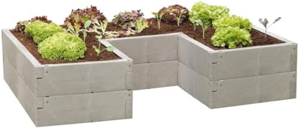 JUWEL Set di 4 aiuole rialzate Timber (24 mattoncini da costruzione, capacitÃ  4