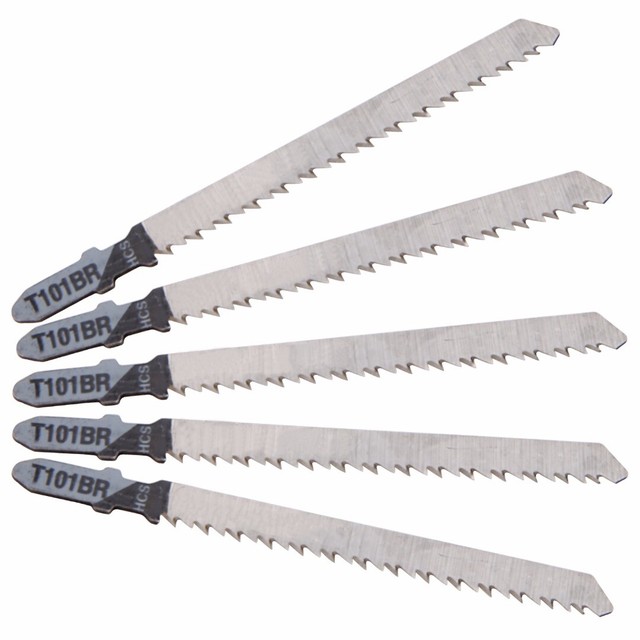 5pcs T101br Jigsaw Blades Down Cut Worktop Wood Cutting For Bosch