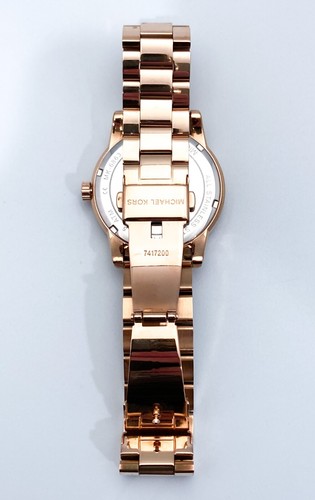 Michael Kors Rose Gold Tone Crystals Dial and Bezel Women’s Watch MK6863 - Picture 4 of 7