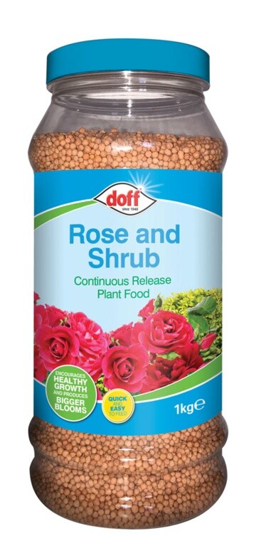 Doff Rose & Shrub Continuous Release Growth Plant Food Feed Fertiliser 1kg