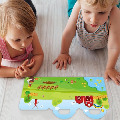 LEADSTAR Riutilizzabile impermeabile Sticker Libri Giocattoli per bambini,10 Pezzi Stickers Bambini Attacca Stacca,Giochi da Vaggio Creativi per Bambini e Bambine di 2 3 4 5 6 Anni,Educativo Regalo