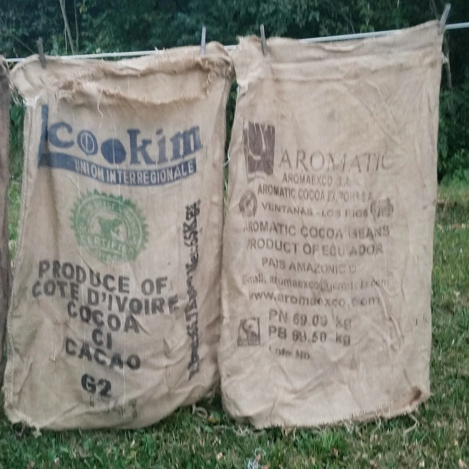 Burlap Sack Hessian Jute Fabric Material BULK CRAFT LOT Repurpose Decor Garden - Image 2 of 4