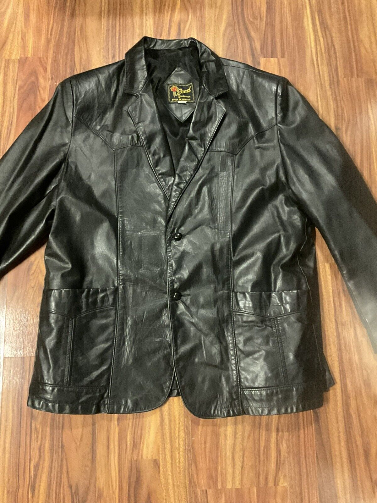 Vintage Reed Sportswear Leather Jacket Chocolate Brow   Gem