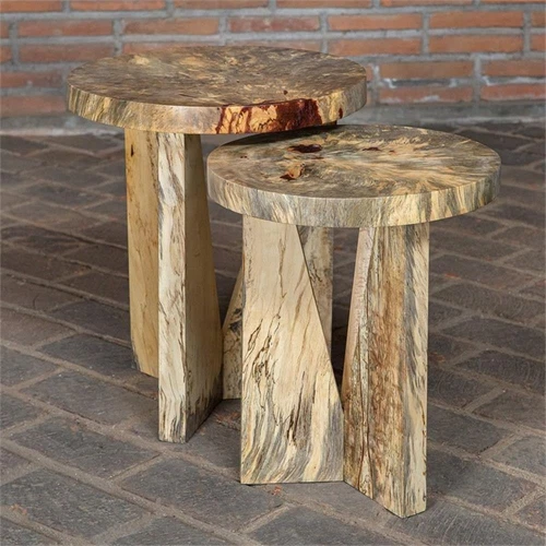 Uttermost Nadette Tamarind Wood Nesting Tables in Natural (Set of 2) - Picture 6 of 9