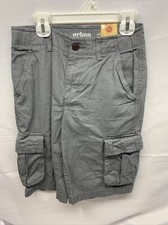 Urban Pipeline Boys Child Dark Gray Khaki Cargo Long Length Shorts Size 12