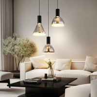 Pendellampe HäNgeleuchte Esstischlampe Rauchglas Wohnzimmerlampe Led H 150 Cm