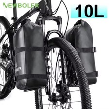 NEWBOLER Forcella Anteriore Bicicletta Scaffale in Metallo con 2PCS 10L Borsa Impermeabile Borsa Bici
