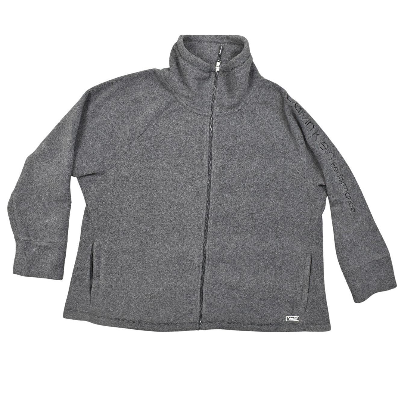 Calvin Klein Gray Basic Jacket 3X Plus Polyester … - image 1