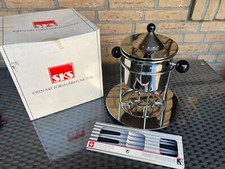 Fondue Set Edelstahl SKS mit Zubehör NEU und unbenutzt
