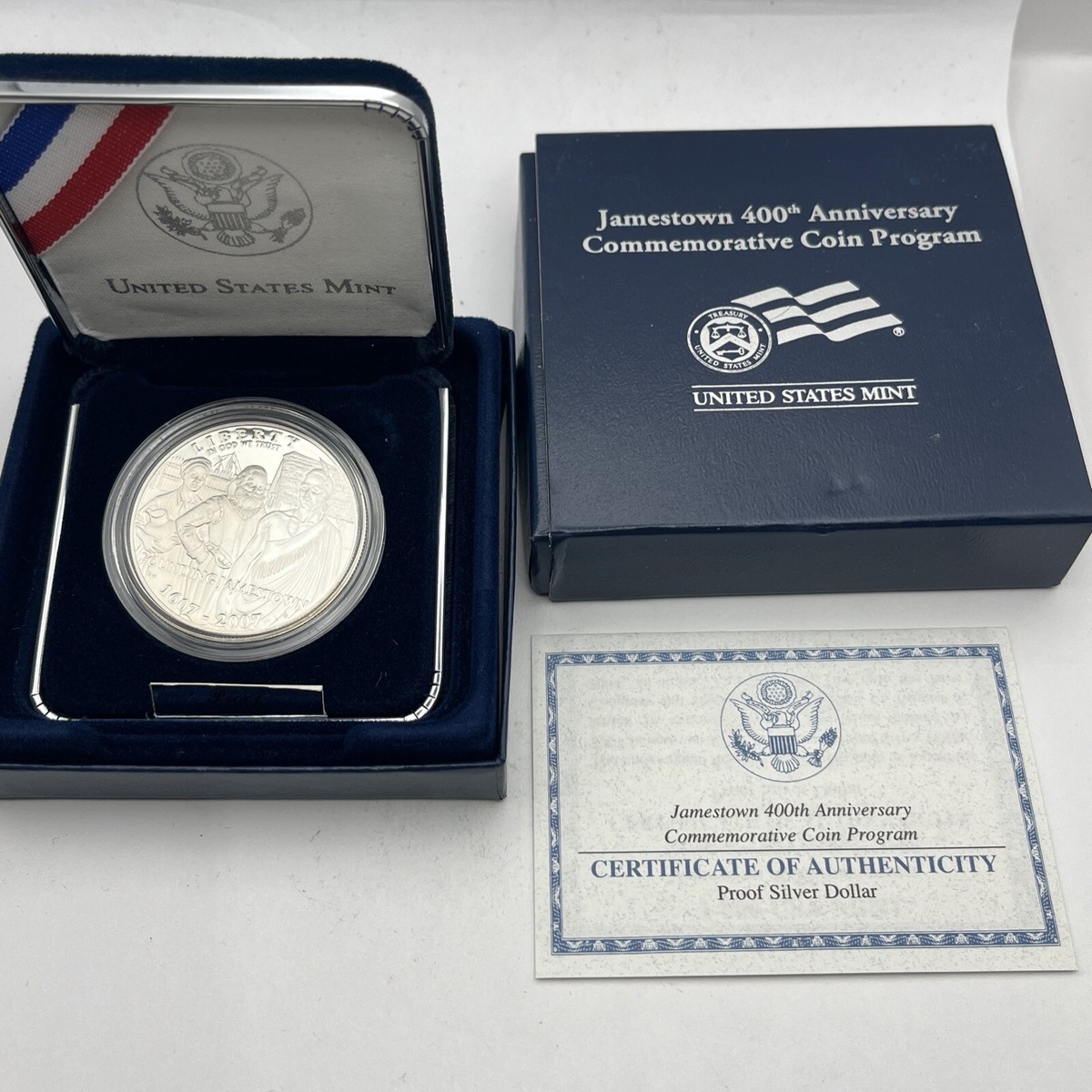 Jamestown 400th Anniversary Commemorative Silver Proof Dollar | eBay
