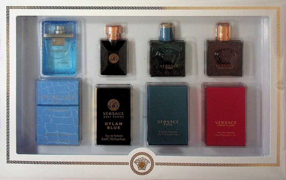 VERSACE MEN'S 4 PC MINIATURE NEW UNOPENED GIFT SET - A2