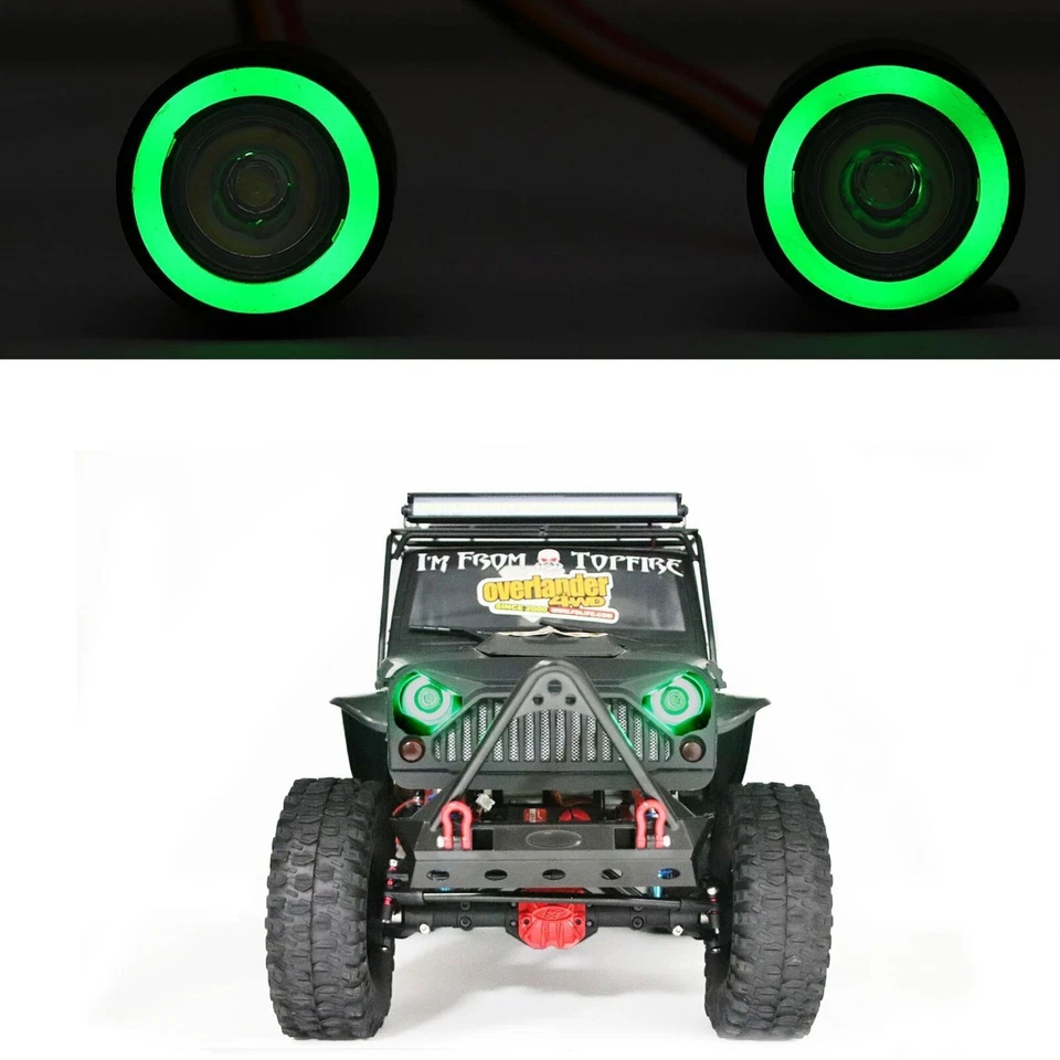RC Car 2LED Lights Headlight For 1/10 RC Rock Crawler Axial SCX10 I II III D90 - Image 4 of 4
