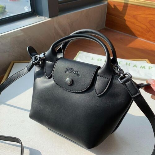 Longchamp Black Le Pliage XS Extras Original Handle Bag Pouch Outlet