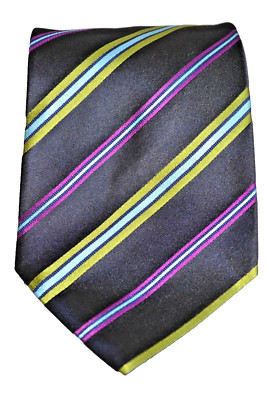 ETRO Designer Krawatte 100% SEIDE corbata TIE Tuch NEU 129  brand NEW schwarz 
