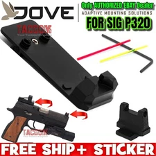DOVE Mounting Solutions Sig Sauer P320 RMSc Slide Sight Adapter Front Rear Sight