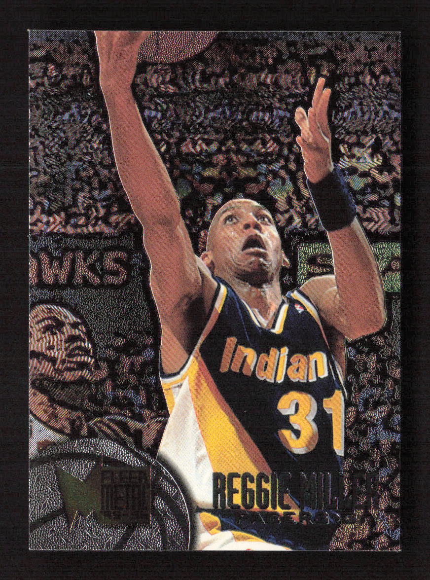 Reggie Miller 1995-96 Metal #45 Silver Spotlight Indiana Pacers NBA