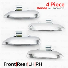 RHD Set Chrome 4 Door Handle Hand Outer For Honda Jazz Fit GE '08 - '13