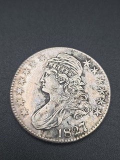 1827 Capped Bust Silver Half Dollar 50C