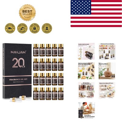 Luxury Fragrance Oil Set - 20x5ml for Home Use, Perfect for Diffusers & Candles