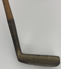 Otey Crisman Putter Model 26 H Bronze Blade Hickory Shaft Vintage Black OG Grip