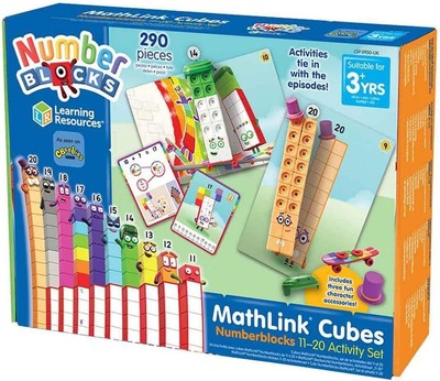 Learning Resources MathLink Würfel 11-20 Aktivitätsset, 30 Zahlenblöcke... 