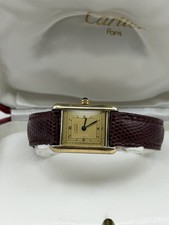 Ladies Must de Cartier Tank Vermeil 925 Quartz Watch w/ Box & Papers - Serviced 2