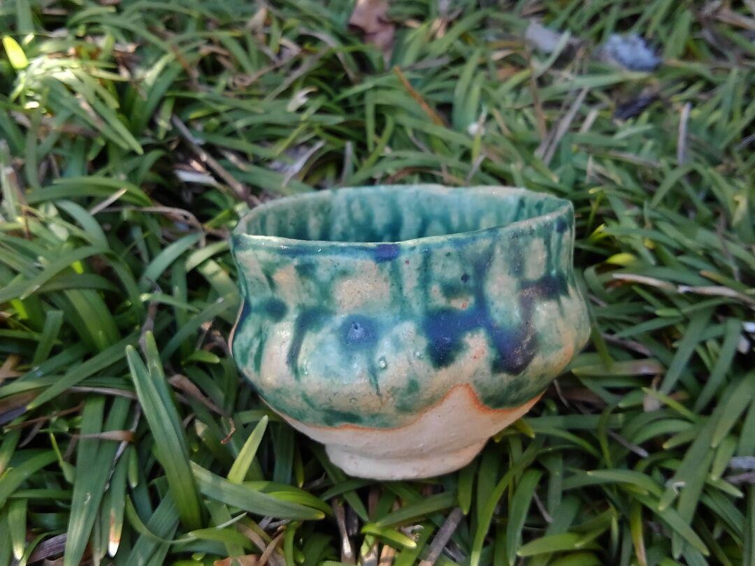 Oribe Guinomi Japón Cerámica Sake Cup Tradicional Mino Yaki Cerámica Bebida