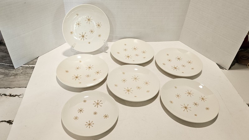 6 MCM Royal China Company Star Glow Salad Plates 7 1/4 / 1 Bread & Butter Plate 